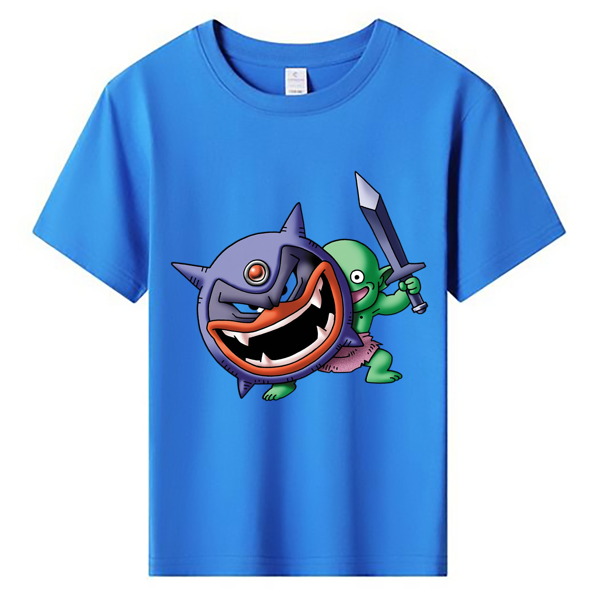 （画像用） ドラゴンクエスト Doragon Kuesuto Dragon Quest 綿100％キッズTシャツ（フロントプリント）